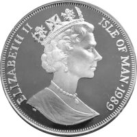 Isle of Man 1989 Perserkatze 1 oz Silber - Polierte Platte