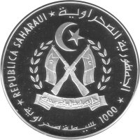 Sahara 1.000 Pesetas 1998 - Wikingerschiff - Silber PP
