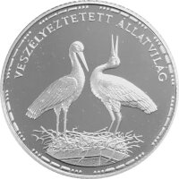 Ungarn 200 Forint 1992 Weißstörche - Silber PP