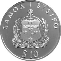 Samoa 1988 Segelfloß "Kon-Tiki" - 1 Unze Silber PP