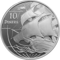 Andorra 10 Diners 1996 - Segelschiff - Silber PP