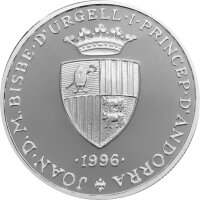 Andorra 10 Diners 1996 - Segelschiff - Silber PP