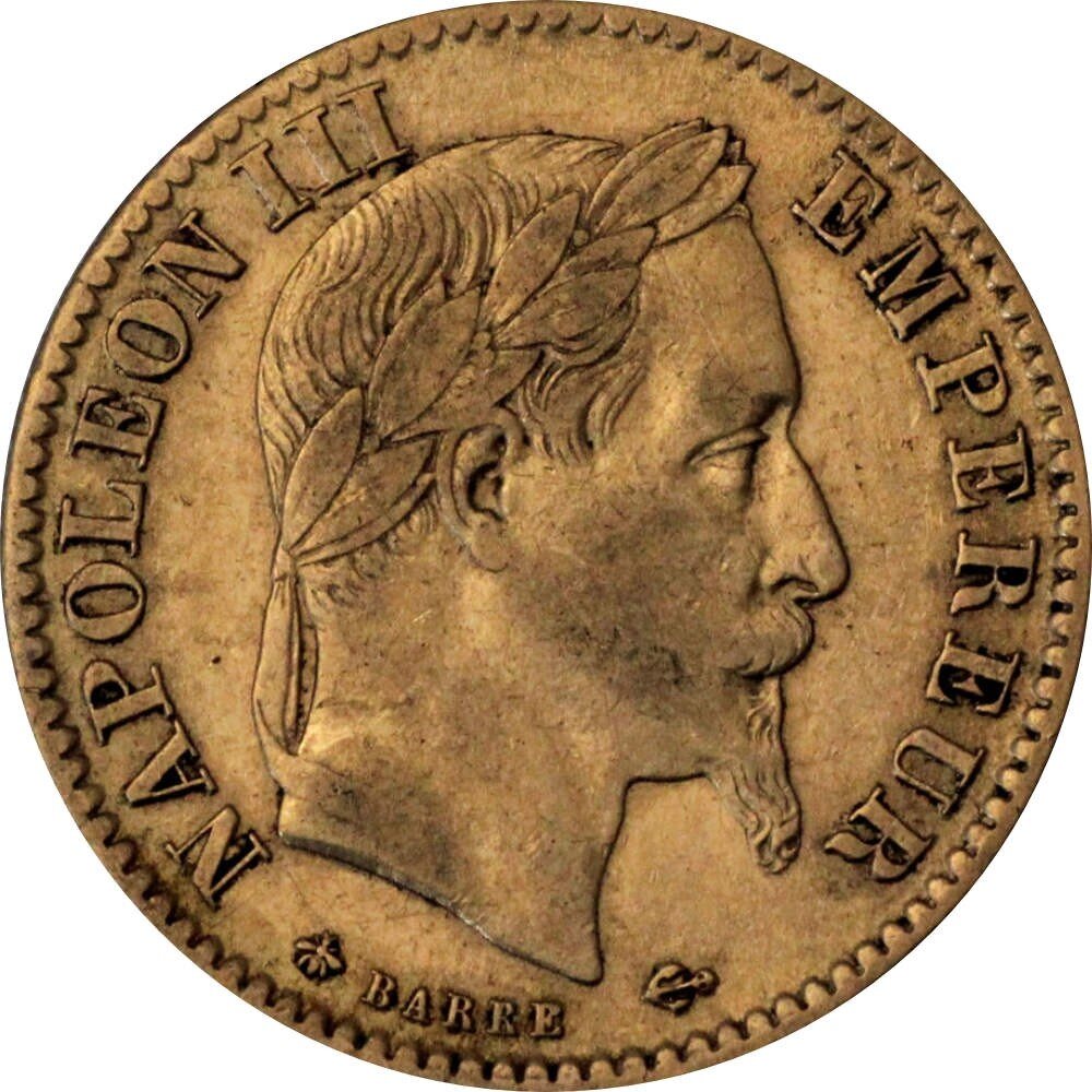 Frankreich 10 Francs Napoleon III Gold