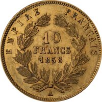 Frankreich 10 Francs Napoleon III Gold