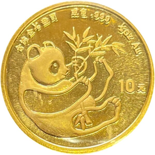 China Panda 1984 1/10 oz Gold - Original-Folie