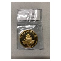 China Panda 1998 1 oz Gold - Original-Folie und Kontrollzettel