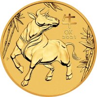 Australien Lunar III 2021 Jahr des Ochsen 1/20 oz Gold