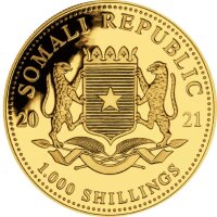 Somalia Elefant 2021 1 oz Gold
