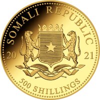 Somalia Elefant 2021 1/2 oz Gold