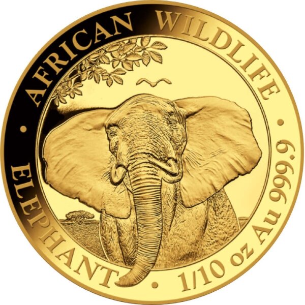 Somalia Elefant 2021 1/10 oz Gold