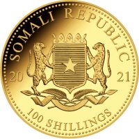 Somalia Elefant 2021 1/10 oz Gold