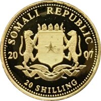 Somalia Elefant 2007 0,5 Gramm Gold