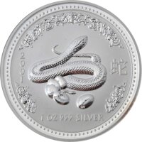 Australien Lunar I 2001 Jahr der Schlange 1 oz Silber -...