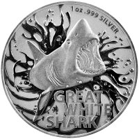 Australien Most Dangerous RAM Great White Shark 2021 1 oz...