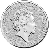 UK The Queen´s Beasts 10. Ausgabe 2021 White Greyhound 2 oz Silber | incl. Kapsel