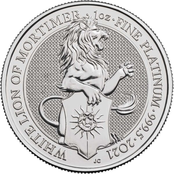 UK The Queen´s Beasts 8. Ausgabe 2021 White Lion 1 oz Platin