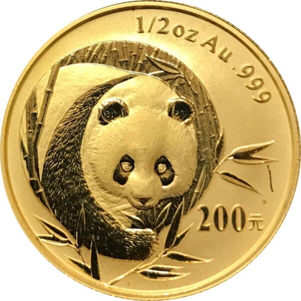 China Panda 2003 1/2 oz Gold - Münzkapsel