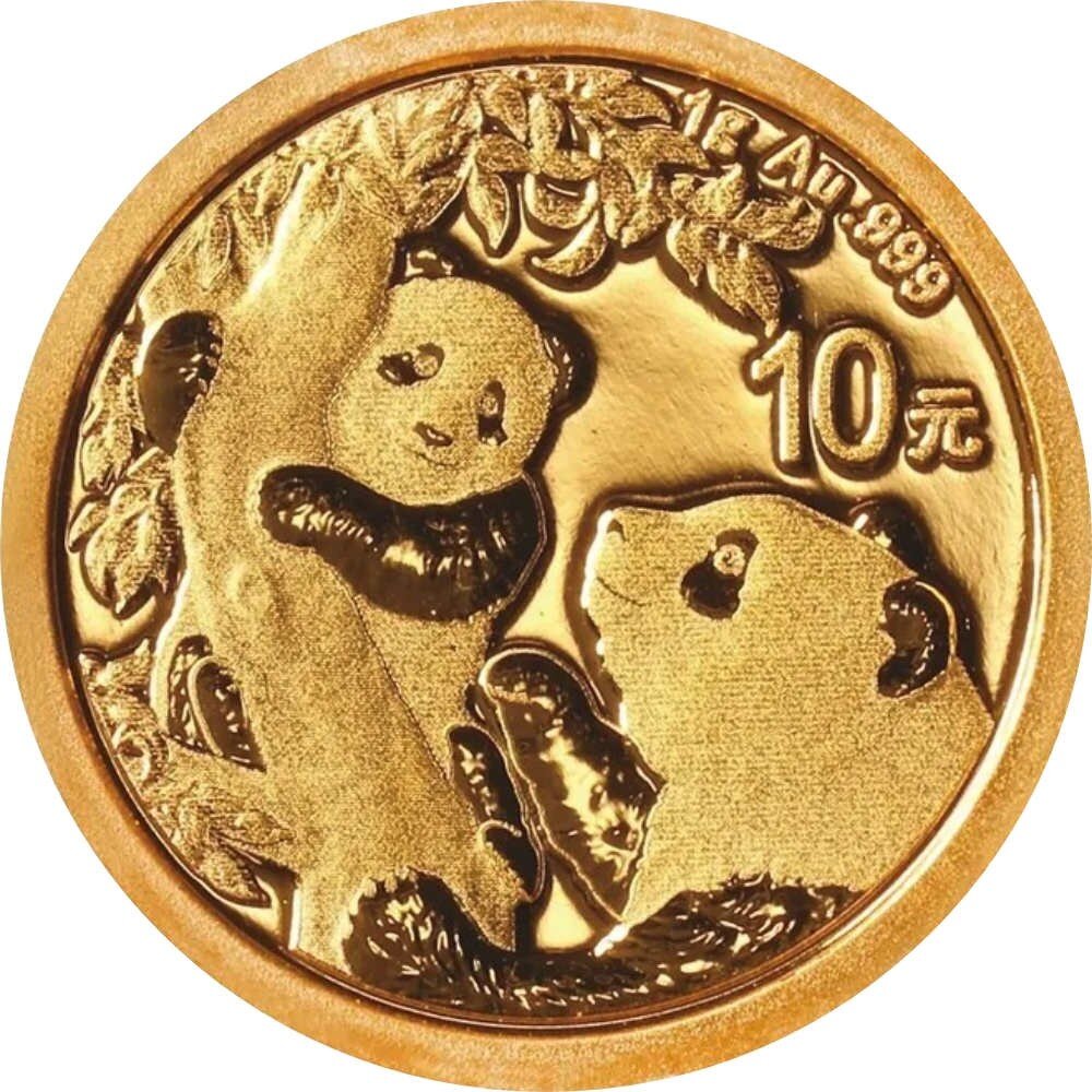 China Panda 2021 1 Gramm Gold - Original-Folie