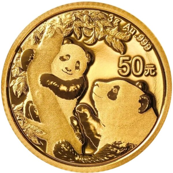 China Panda 2021 3 Gramm Gold - Original-Folie