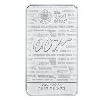 311 Gramm Silberbarren UK James Bond 007 2020