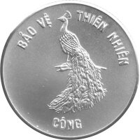Vietnam 100 Dong 1986 - Pfau - Silber