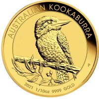 Australien Kookaburra 2021 1/10 oz Gold