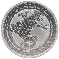 Tokelau Terra | Erde 2021 1oz Silber Prooflike
