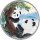 China Panda 2021 30 Gramm Silber - Farbapplikation