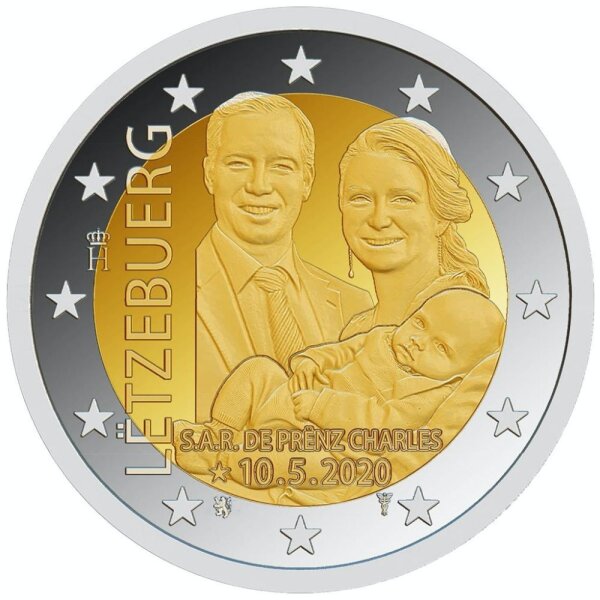 Luxemburg 2 Euro 2020 "Prinz Charles - Relief"