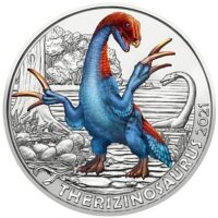 Österreich Super Saurier 3 Euro 2021 Therizinosaurus