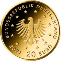 Deutschland 20 Euro Heimische Vögel 2021 - A - "Schwarzspecht"
