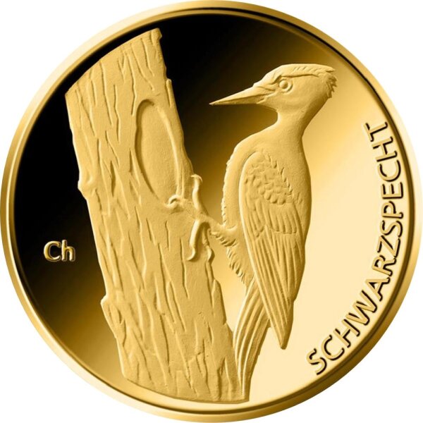Deutschland 20 Euro Heimische Vögel 2021 - D - "Schwarzspecht"
