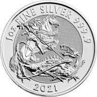 UK Valiant - St. Georg Drachentöter 2021 1 oz Silber
