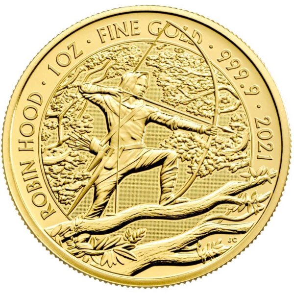 UK Myths and Legends 1. Ausgabe Robin Hood 2021 1 oz Gold
