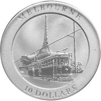 Australien 10 Dollars 1998 - Straßenbahn in...