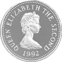 Jersey 1 Pound 1992 Zweimastbrigg "Hebe" - Silber PP