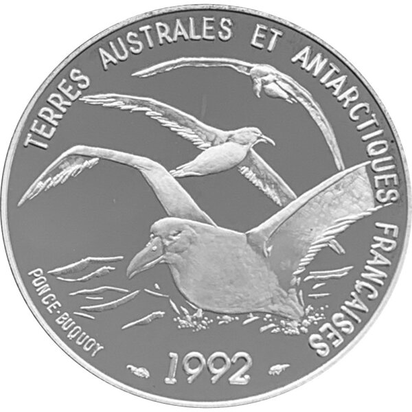 Frankreich 5 Francs 1992 Arktisexpedition - Silber PP
