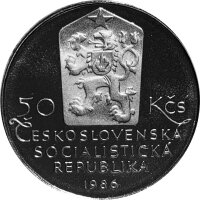 Tschechoslowakei 50 Kronen 1986 - Telc - Silber PP