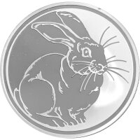 Russland 3 Rubel 2011 Jahr des Hasen - 1 oz Silber PP