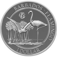 Barbados 1 Dollar 2017 Flamingo - 1 oz Silber PP F15