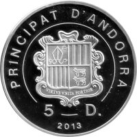 Andorra 5 Diners 2013 - Steinadler - Silber PP F15