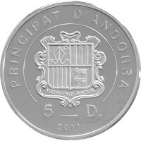 Andorra 5 Diners 2011 Steinadler - Silber PP F15