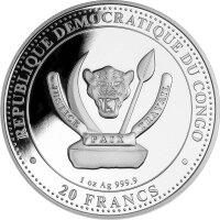 Kongo Prehistorical Life 4. Ausgabe 2021 Wollmammut 1 oz Silber