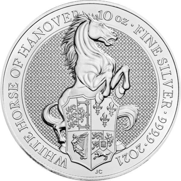 UK The Queen´s Beasts 9. Ausgabe 2021 White Horse 10 oz Silber