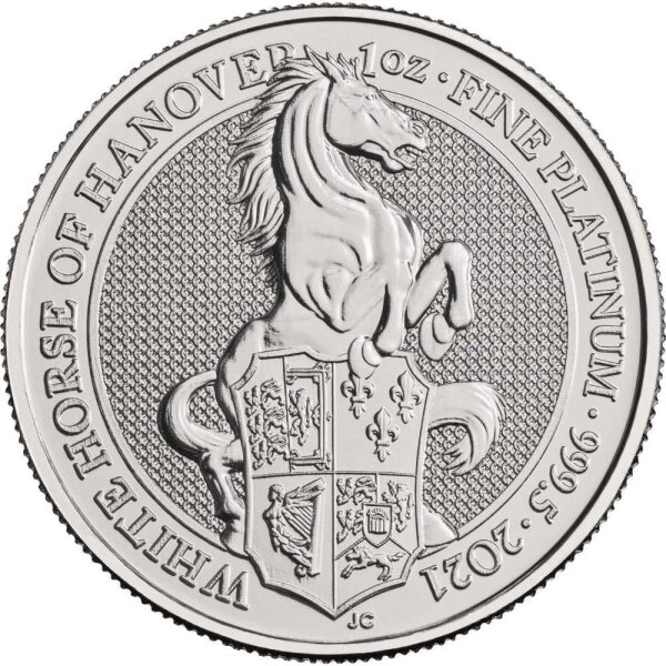 UK The Queen´s Beasts 9. Ausgabe 2021 White Horse 1 oz Platin