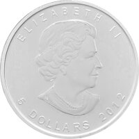 Kanada Maple Leaf 2012 1 oz Silber - Privy Mark Pisa