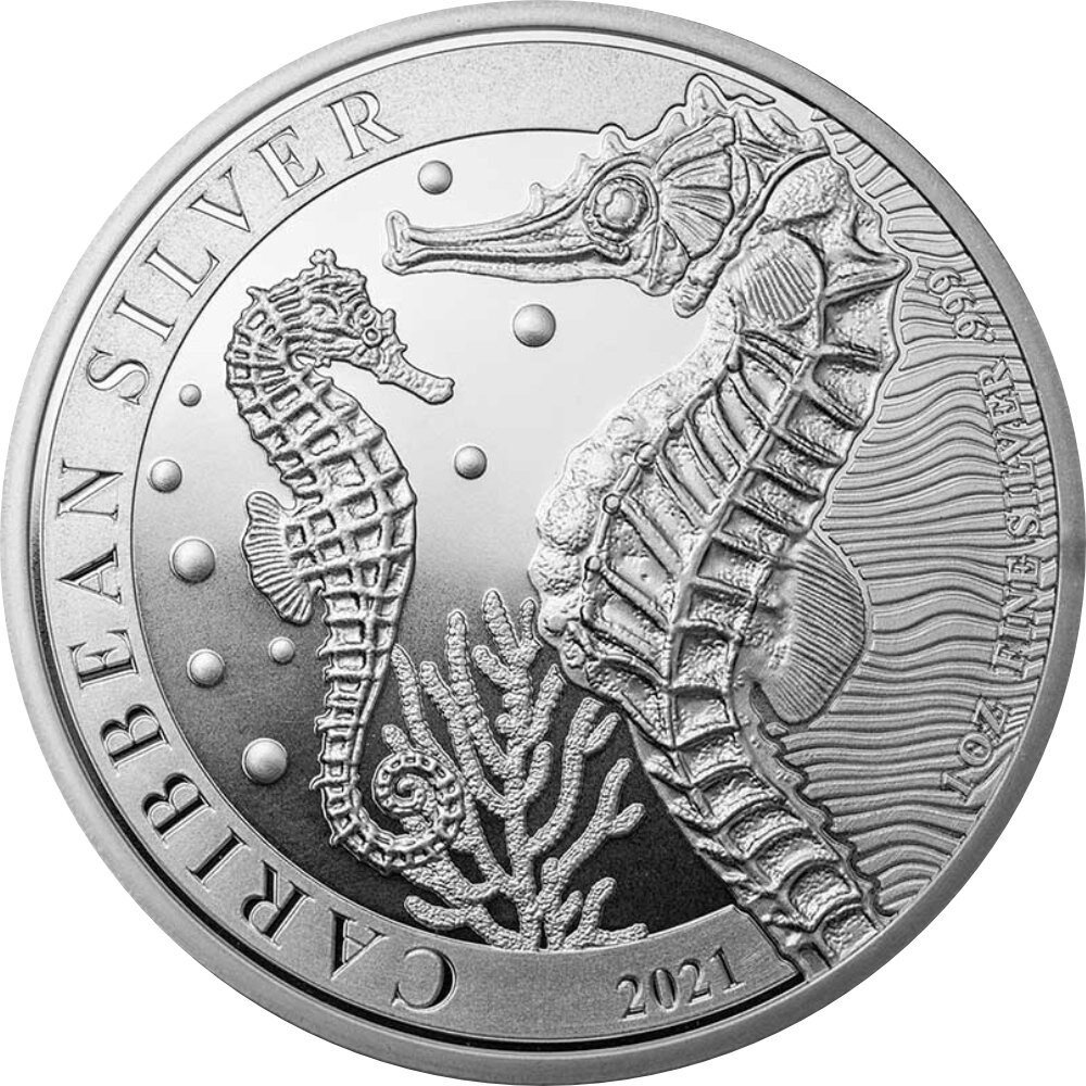 Barbados Seepferdchen 2021 1 oz Silber
