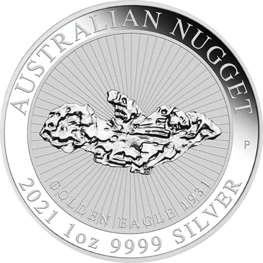 Australien Nugget 3. Ausgabe Golden Eagle 2021 1 oz Silber
