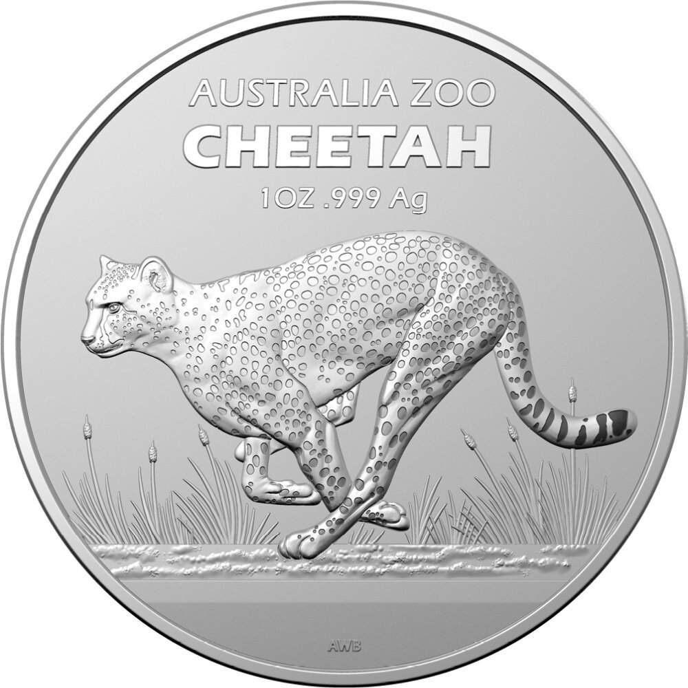 Australien Zoo 2. Ausgabe 2021 Gepard 1 oz Silber | Cheetah