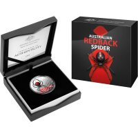 Australien Most Dangerous RAM Redback Spider 2021 1 oz Silber - Polierte Platte & Coloriert
